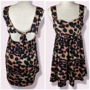 Cassette Society Fierce & Flirty Animal Print Mini Dress Size Small Women